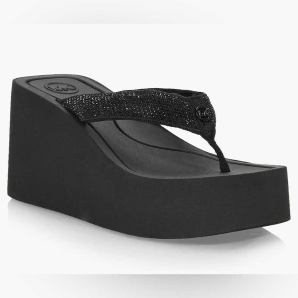 michael kors "chandler" platform wedges sandals heels size 8